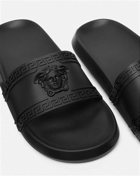 versace palazzo slip on sneakers price|Palazzo Sliders Black .